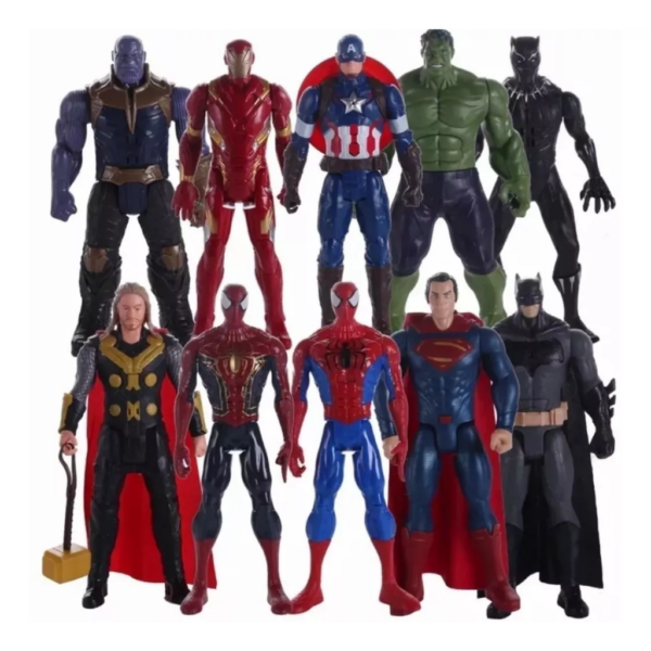 Kit 4 Bonecos Vingadores Super Herois 30 Cm Articulados