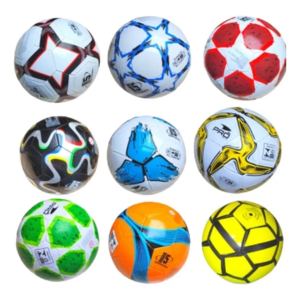 Kit 10 Bolas De Futebol Tamanho 5 Sintético Cores Variadas - Image 2