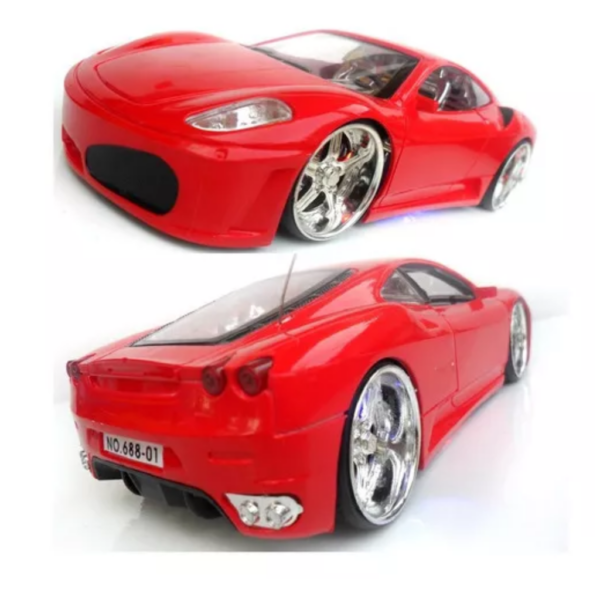 Carro Perfect Esportivo Controle Remoto Sem Fio Luzes Pilha Cor Vermelho - Image 3