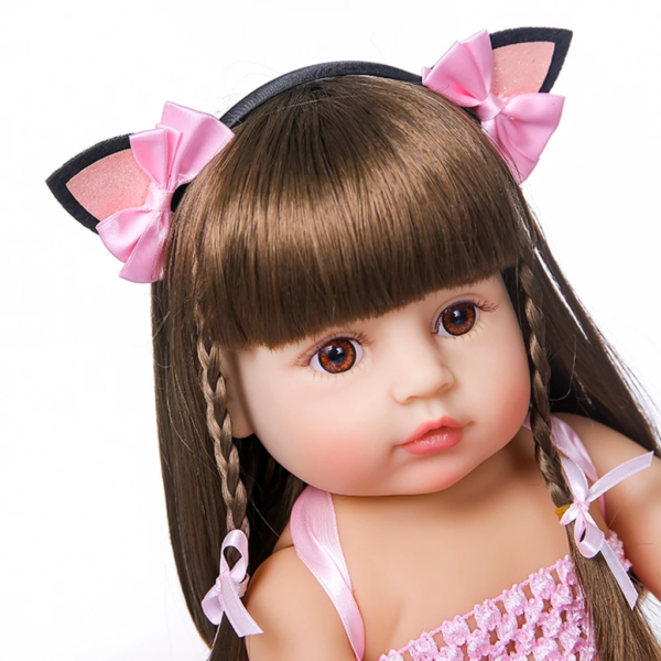 Boneca Bebê Reborn 100% Silicone Menina Original 55cm Coelho - Image 3