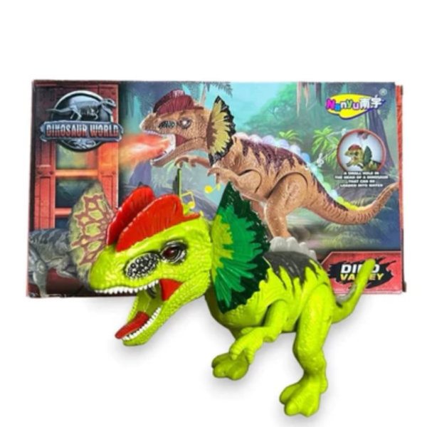 Dinossauro de brinquedo que anda e solta fumaça, acende luz e emite som - Image 2